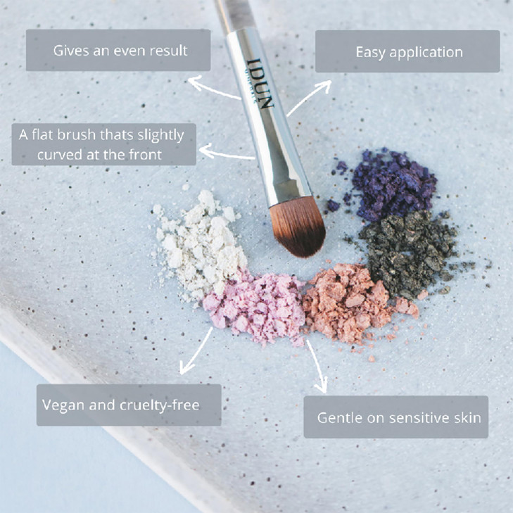 Idun Minerals Eyeshadow Brush Slender Soft Bristles Perfectly Rounded Contour Picks Up And Deposits Color In A Smooth St