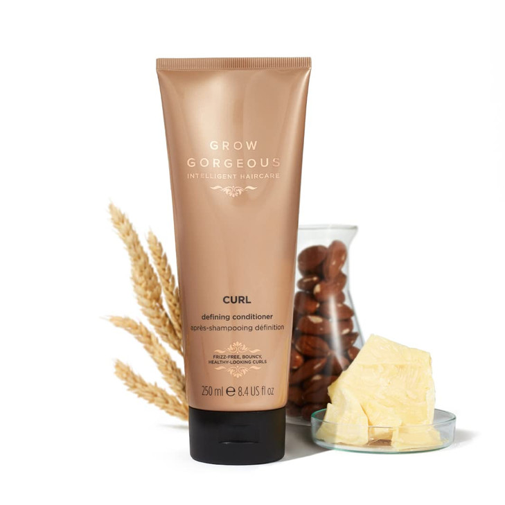 Grow Gorgeous Curl Conditioner 250ml With Cocoa and Shea Butter for Smooth Manageable Bouncy Curls Vegan