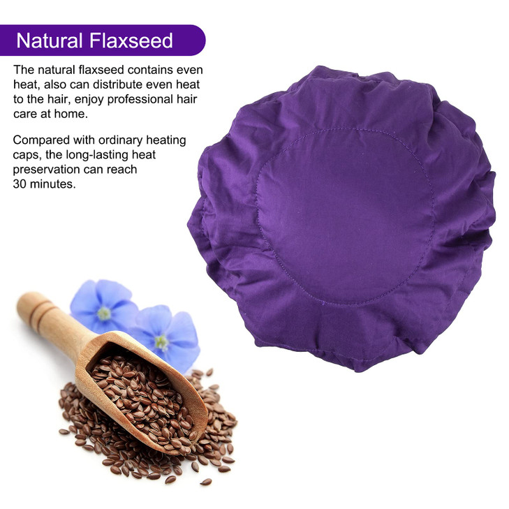Deep Conditioning Microwavable Heat Cap for Steaming Hair Styling and Treatment Haircare Therapy Purple
