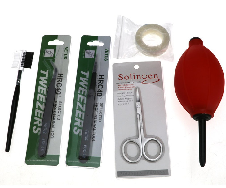 Micro Traders Eyelashes Extension Tools Set Crystal Glue Ring Makeup Practice