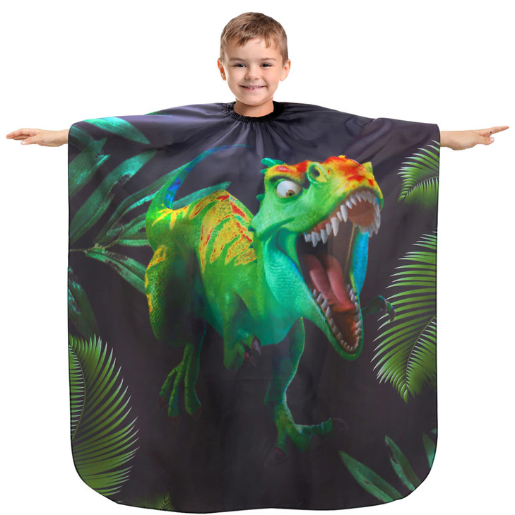 Aethland Kids Haircut Cape, Hair Cutting Cape for Kids - Professional Barber Cape Salon Cape Cloak Apron for Hair Stylist Hair Cutting (Green Dinosau online at globaldelivered