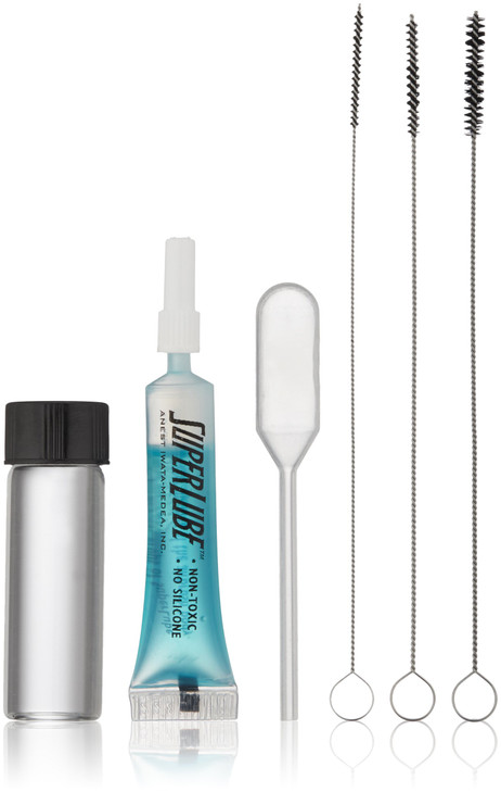 TEMPTU Airbrush Gun Cleaning Kit 3Piece Micro Mini Brush Set With Lube Cleaner Micro Dropper TravelFriendly