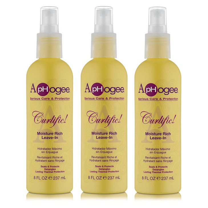 ApHogee Curlific Moisture Rich LeaveIn 8oz 3pck