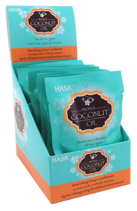Hask Pks Monoi Coconut Oil Deep Conditioner 12 Pieces Disply