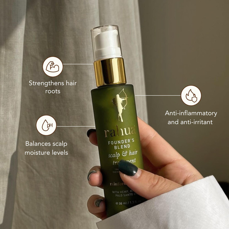 Rahua Founders Blend Scalp Hair Treatment Vegan Scalp Oil for Added Strength Hydration Shine With Rahua Hemp Palo Santo