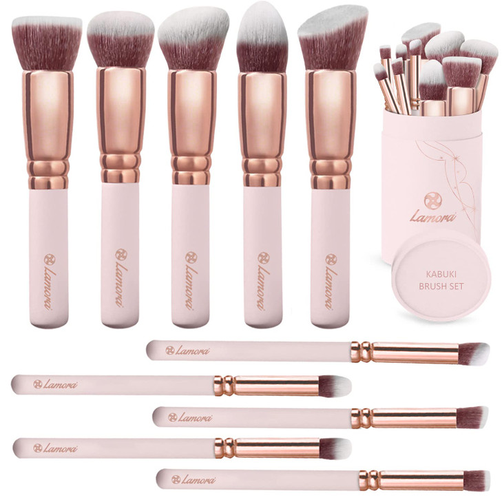 Kabuki Makeup Brush Set Foundation Powder Blush Concealer Contour Brushes Perfect for Liquid Cream or Mineral Products 1