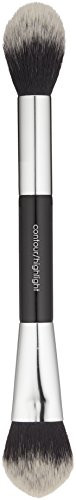 Glo Skin Beauty 107 Contour Highlighter Brush Dual Ended Brush Used to Pick Up Product and Sweep Over the Skin for A Nat