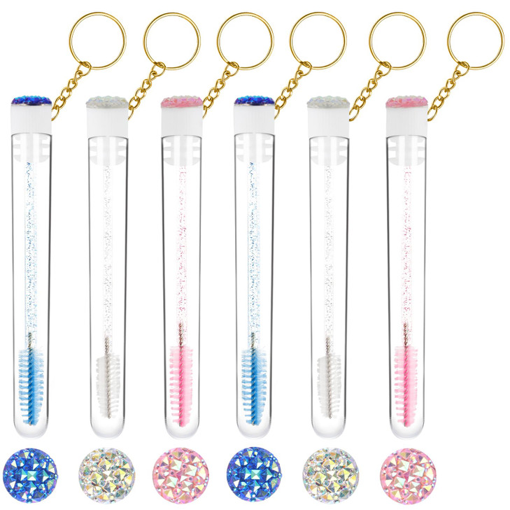 48 Pieces Disposable Mascara Wands Set,Include 24 pcs Disposable Crystal Lash Spoolies Brush and 24 Pieces Reusable Diamond keychain Empty Eyelash Br online at globaldelivered
