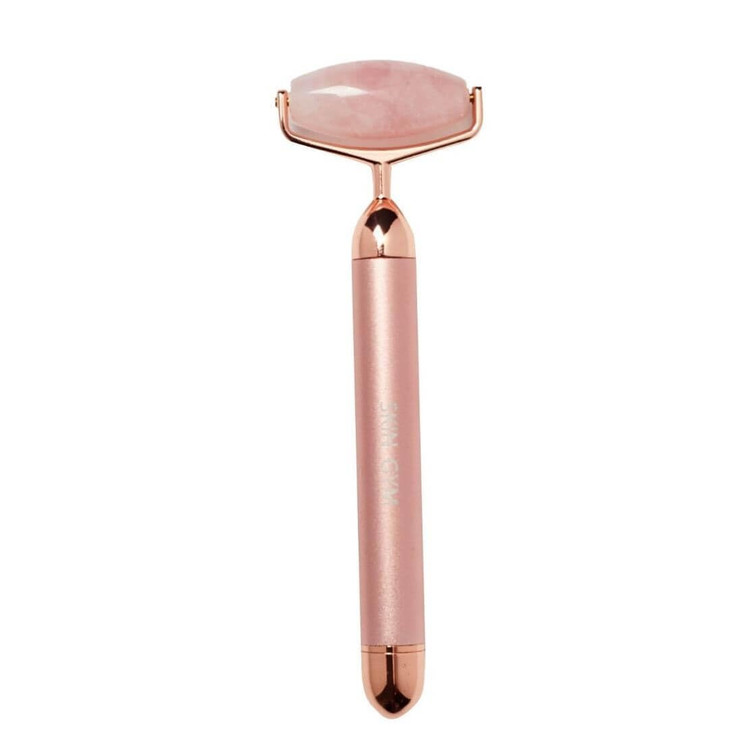 Skin Gym Jade Vibrating Face Massager Sculpt Lift and Define Beauty Tool Face Roller with Cooling and Contouring Power O