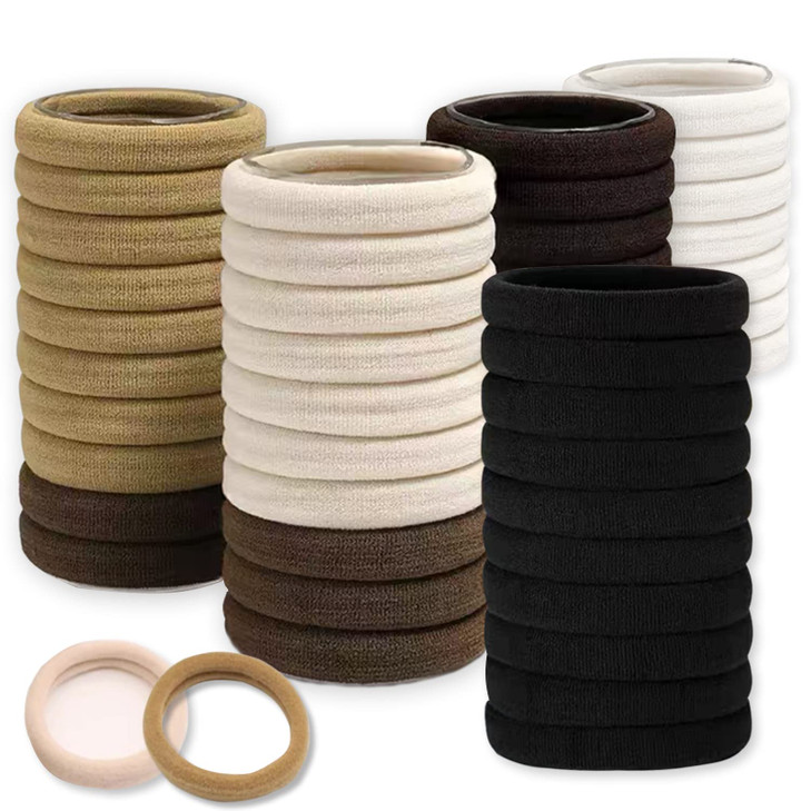 200PCS Guoxi High Elastic Soft Hair Ties Seamless Ponytail Holders for Thick Hair - No Damage Women's & Girl's 5 Colors Scrunchies online at globaldelivered