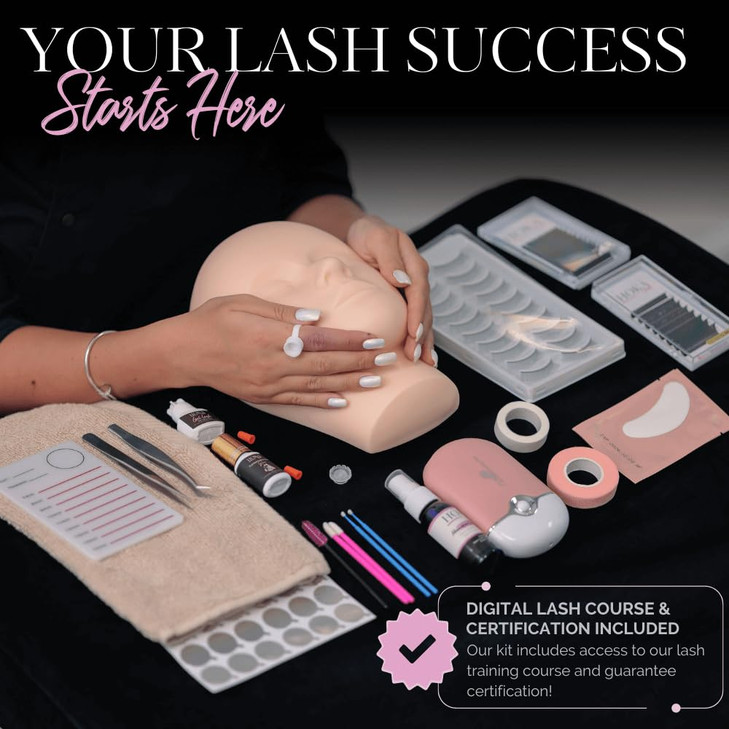 Hoka Lash Eyelash Extension Kit Training Course and Certification Professional Lash Extension Kit for Beginners Includes