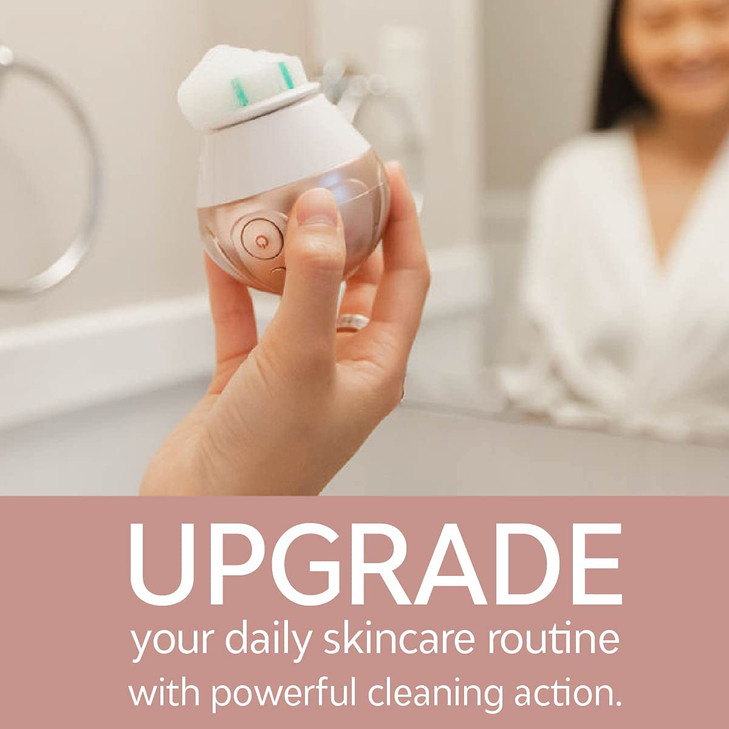 TAO Clean Ona Diamond Orbital Facial Brush and Cleansing Station Electric Face Cleansing Brush with Ergonomic Handle Dua