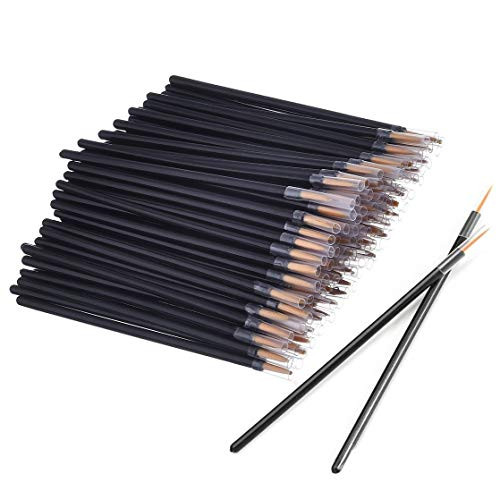 LASSKY Disposable Eyeliner Brush With Protective Cap Makeup Eye Liner Tools Applicator 100pcs