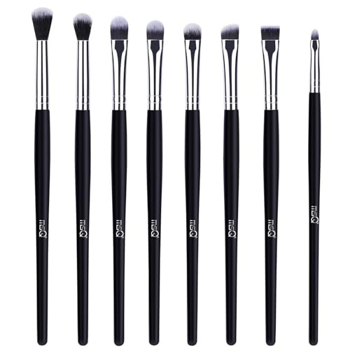 MSQ Eye Makeup Brushes Eyeshadow Makeup Brushes Set with Soft Synthetic Hairs Real Wood Handle for Eyeshadow Eyebrow Eye