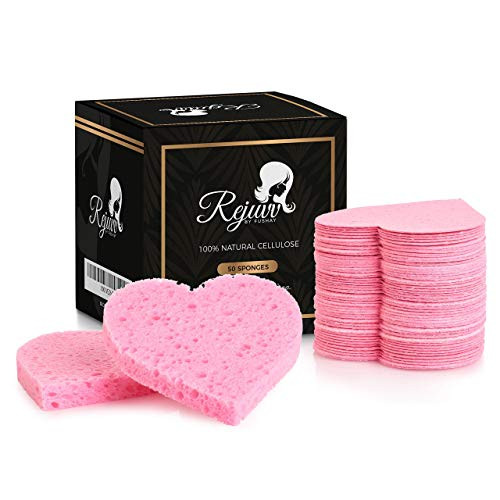 Compressed Facial Sponges 50 Count Natural Cellulose Sponges for Estheticians Face Cleansing Exfoliating Makeup Removal