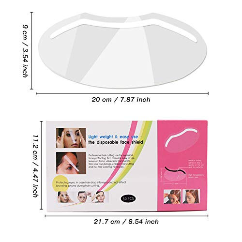 LWBTOSEE Disposable Transparent Haircut Shield for Forehead Glasses Waterproof Adhesive Blocks Falling Hair Water During