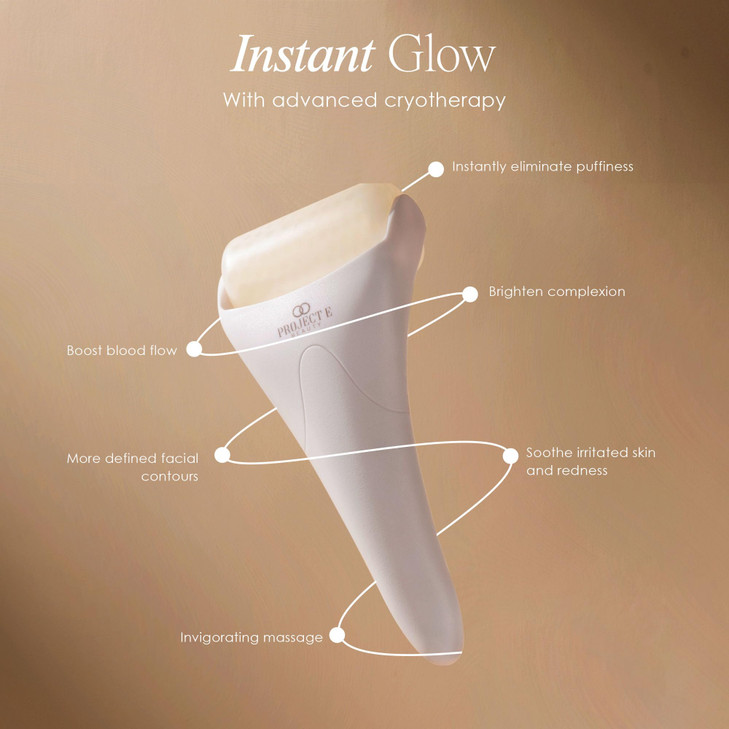 The Ice Roller by Project E Beauty Cryotherapy Treatment Facial Massage Reduce Under Eye Puffiness Dark Circles Muscle S