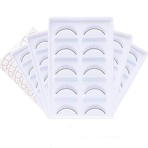 25 Pairs Practice Lashes for Training Eyelash Extension Supplies Training Lashes Strip Eye Lashes Extension Kit for Begi