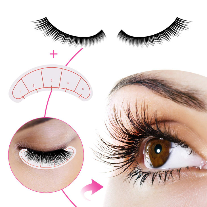 140 Pcs Paper Patches 3D Eyelash Under Eye PadsEye Mapping Stickers Patch Lash False Eyelash Extension Paper Patches