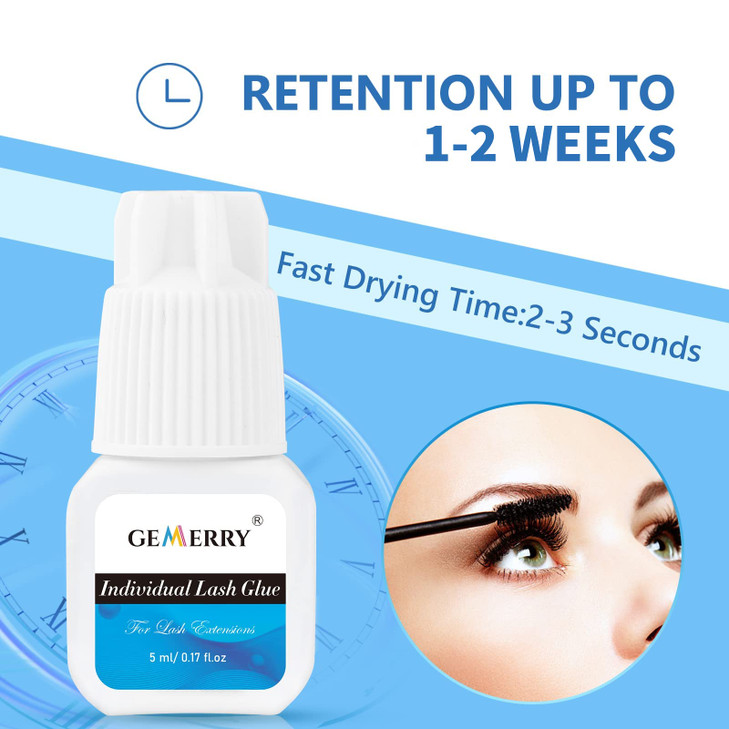 Lash Clusters Glue Individual Lash Glue Long Lasting Eyelash Adhesive for Self Application and Cluster Extensions 5mlBla
