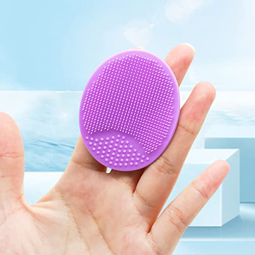 Silicone Facial Cleansing Brush Soft Face Brush Blackhead Acne Pore Pad Face Exfoliator Deep Cleaning 4 Pack