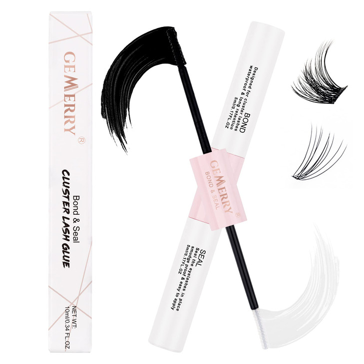 GEMERRY Lash Bond and Seal Waterproof Lash Cluster Glue for Eyelash Clusters Long Retention 4872 Hours DIY Lash Extensio