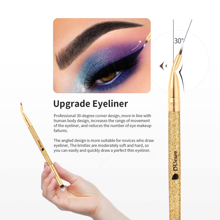 DUcare Eyeshadow Brushes Set Duo End Eye Makeup Brushes Eyeshadow Brush set 5Pcs Travel Concealer Eyebrow Eyelash Eye Li