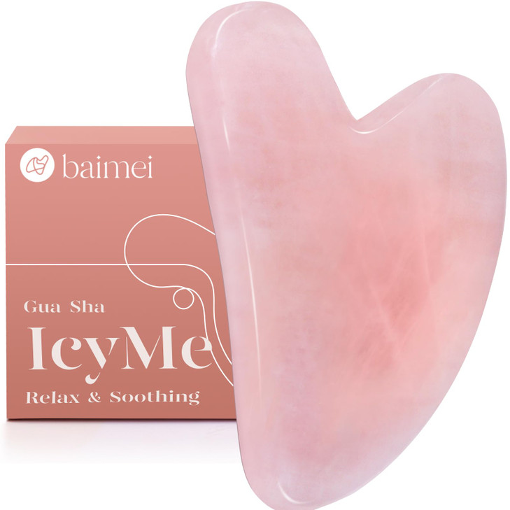 BAIMEI IcyMe Gua Sha Facial Tool for Self Care Massage Tool for Face and Body Relieve TensionsReduce Wrinkles and Rednes