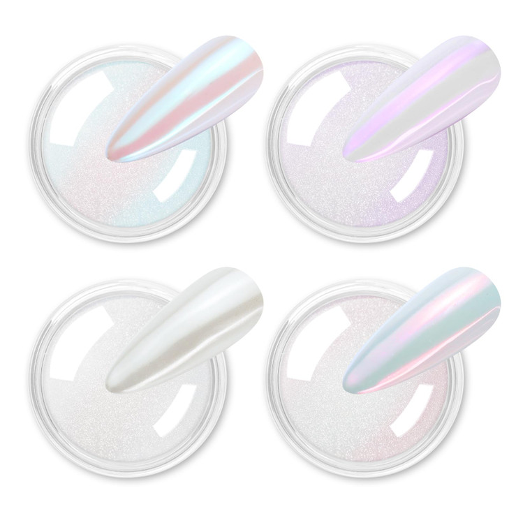 Allstarry Chrome Nail Powder 4 Colors Iridescent Aurora Powder Metallic Mirror Effect Pigment Pearlescent Mermaid Glitter Unicorn Glitter for Nail Ar online at globaldelivered