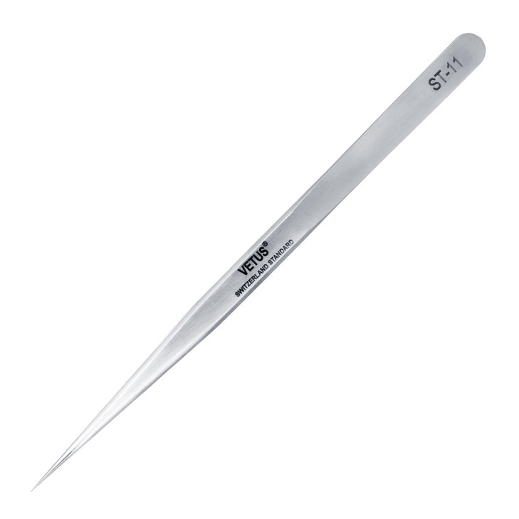 LASHVIEW Lash Tweezer Vetus Straight Pointed Eyelash Tweezers for Profissional Grafting Eyelash Extension Stainless Stee