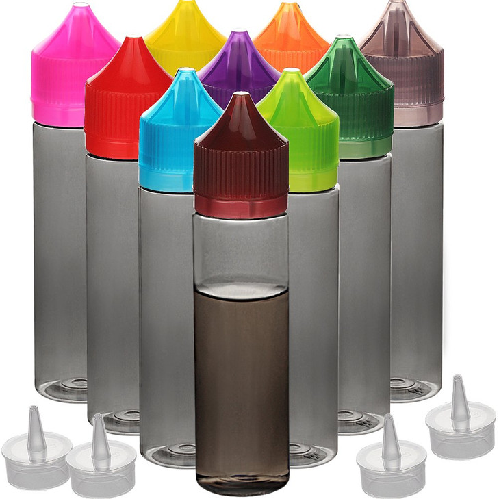 10pcs empty 60ml PET liquid bottle Unicorn dropper bottle DIY liquid bottle Child Resistant Cap Liquid dispensor Bottle