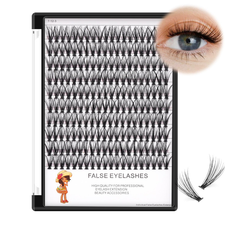 BODERMINCER 20D 820mm To Choose 8101214mm MIX14161820mm Mixed Individual Cluster Eyelashes False Eyelash Extensions Indi