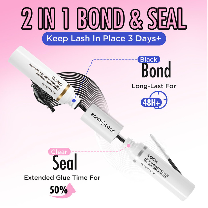 BEPHOLAN Lash Bond and Seal DIY Eyelash Extension Bond Seal Lash Glue Mascara Infused with Biotin Vitamin ESuper Strong