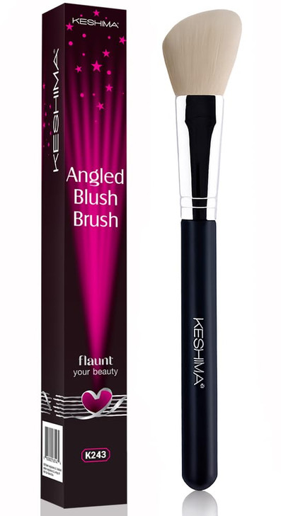 KESHIMA Angled Blush Brush Bronzer Premium Contour Brush for Blush Bronzer Powder Makeup Application Vegan CrueltyFree