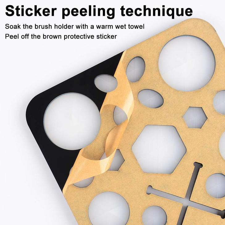 ReignSword 28 Hole Makeup Brush Drying Rack with Mat Collapsible Makeup Brush Holder with Silicone Mat Brush Dryer Stand