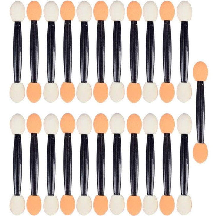 Luxxii 23 Pack Eyeshadow Applicator Brush Sponge Tipped Makeup Tool Dual Sides Eyeshadow Applicator Brush Comestic for L