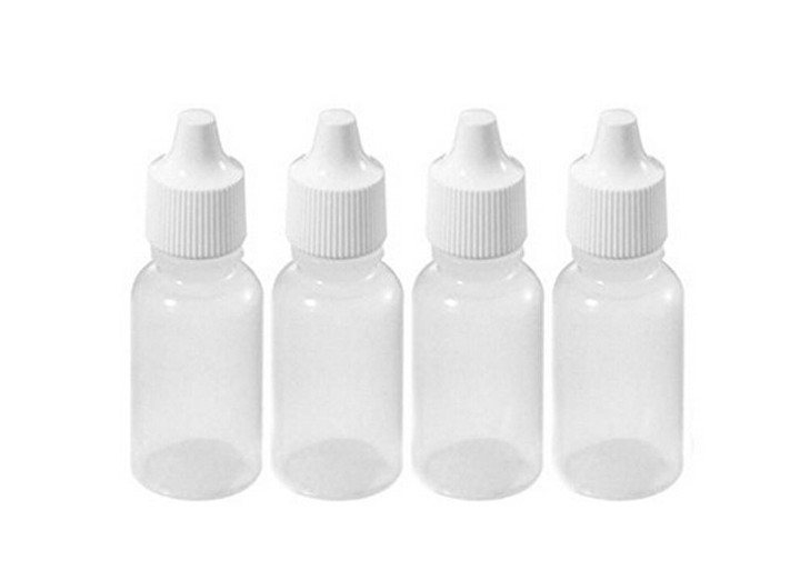 24PCS Clear Plastic Empty Refillable Dropper Bottle Essential Oil Container with Screw Lid Travel Portable Eye Liquid Co
