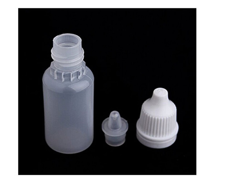 24PCS Clear Plastic Empty Refillable Dropper Bottle Essential Oil Container with Screw Lid Travel Portable Eye Liquid Co