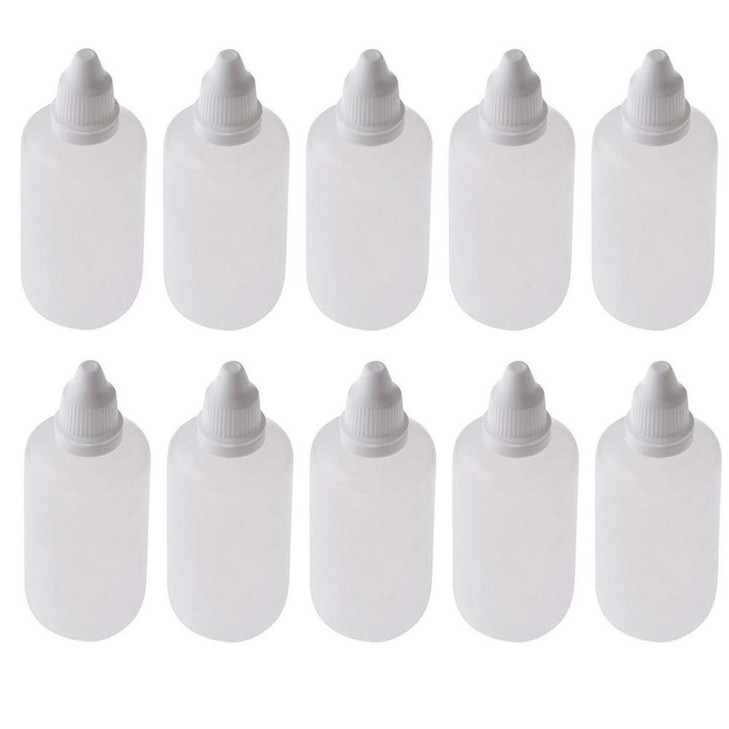 erioctry 10Pcs 100ml Empty Refillable Portable Plastic Squeezable Dropper Bottle Cosmetic Makeup Packaging Essential Oil