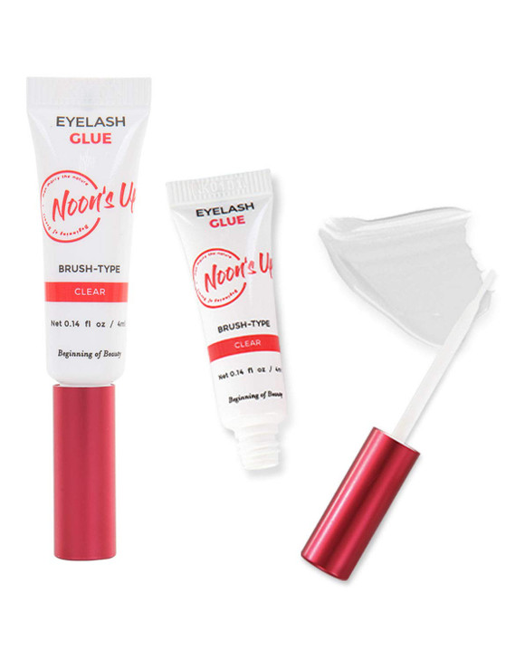 NOONS UP Eyelash Glue Clear Super Strong Hold Eyelash Adhesive Waterproof Hypoallergenic Lash Glue for Sensitive Eyes Bl