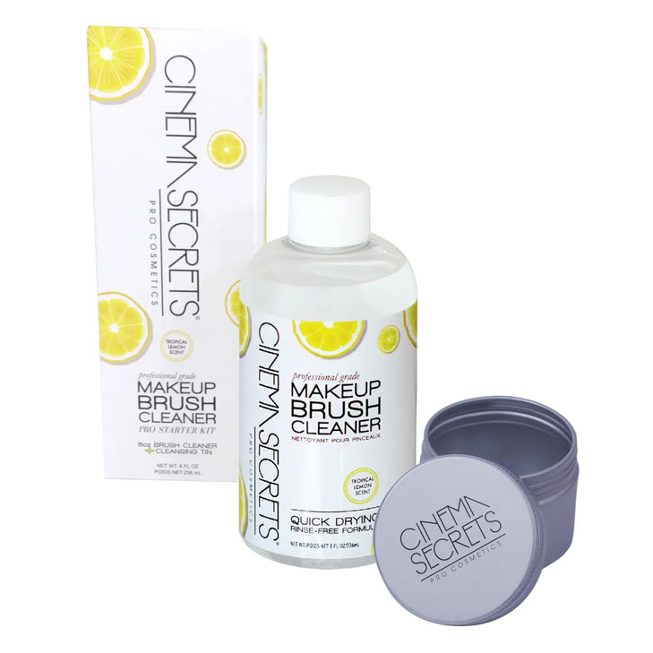 Cinema Secrets Original Makeup Brush Cleaner Kit Professional Cleanser Cleansing Tin for Makeup Brushes QuickDrying Rins