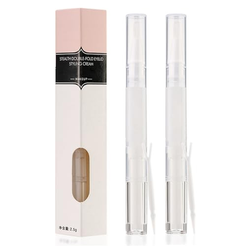 Natural Double Eyelid Pen Glue 2Pack Invisible Double Eyelid Styling Cream Long Lasting Liquid Eyelid Glue Eyelid Shapin