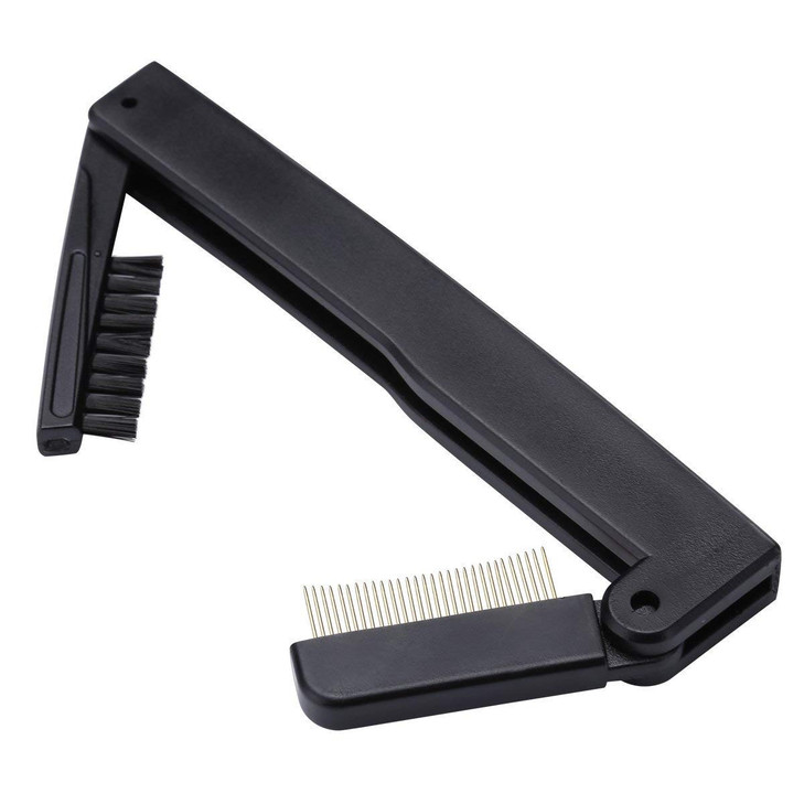 DualSided Folding Mascara and Brow Grooming Tool Lash Separator Applicator and Compact Eyebrow Brush