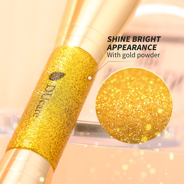 DUcare Foundation Brush Contour Bronzer Makeup Brush Double Ended Self Tanner Brush Sculpting Brush for Blending Liquid