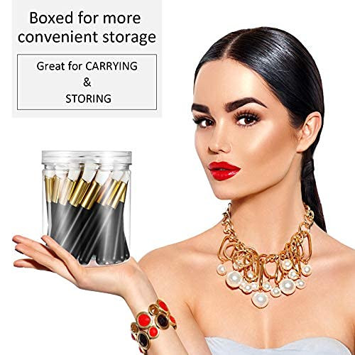 30 Pieces Lash Brushes for Cleaning Lash Shampoo Brushes for Eyelash with Container Blackhead Removing Nose Pore Deep Cl