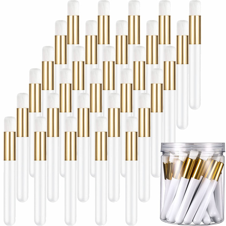 30 Pieces Lash Brushes for Cleaning Lash Shampoo Brushes for Eyelash with Container Blackhead Removing Nose Pore Deep Cl