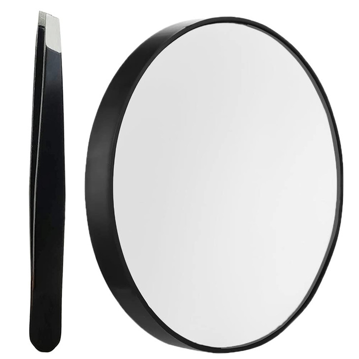 TTSAM 10X Magnifying Makeup Mirror Round Mirror 2 Suction Cups Facial Makeup Cosmetic Absorption Shaving Home Makeup Tra
