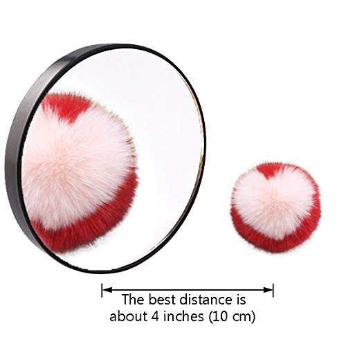 TTSAM 10X Magnifying Makeup Mirror Round Mirror 2 Suction Cups Facial Makeup Cosmetic Absorption Shaving Home Makeup Tra