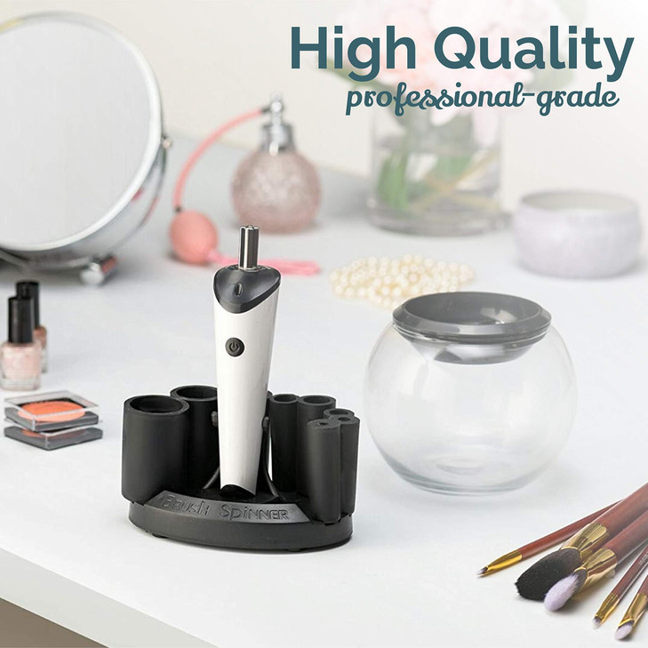 Luxe Electric Makeup Brush Cleaner Machine with Cleaning Solution USB Charging Station Automatic Brush Washer and Dryer