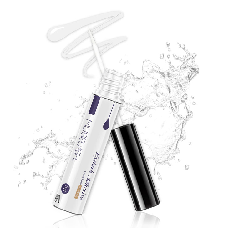 MUSELASH Latex Free False Eyelashes Glue Super Hold Clear Waterproof Strip Lashes Glue Hold Adhesives 5g 0175oz Mink Las